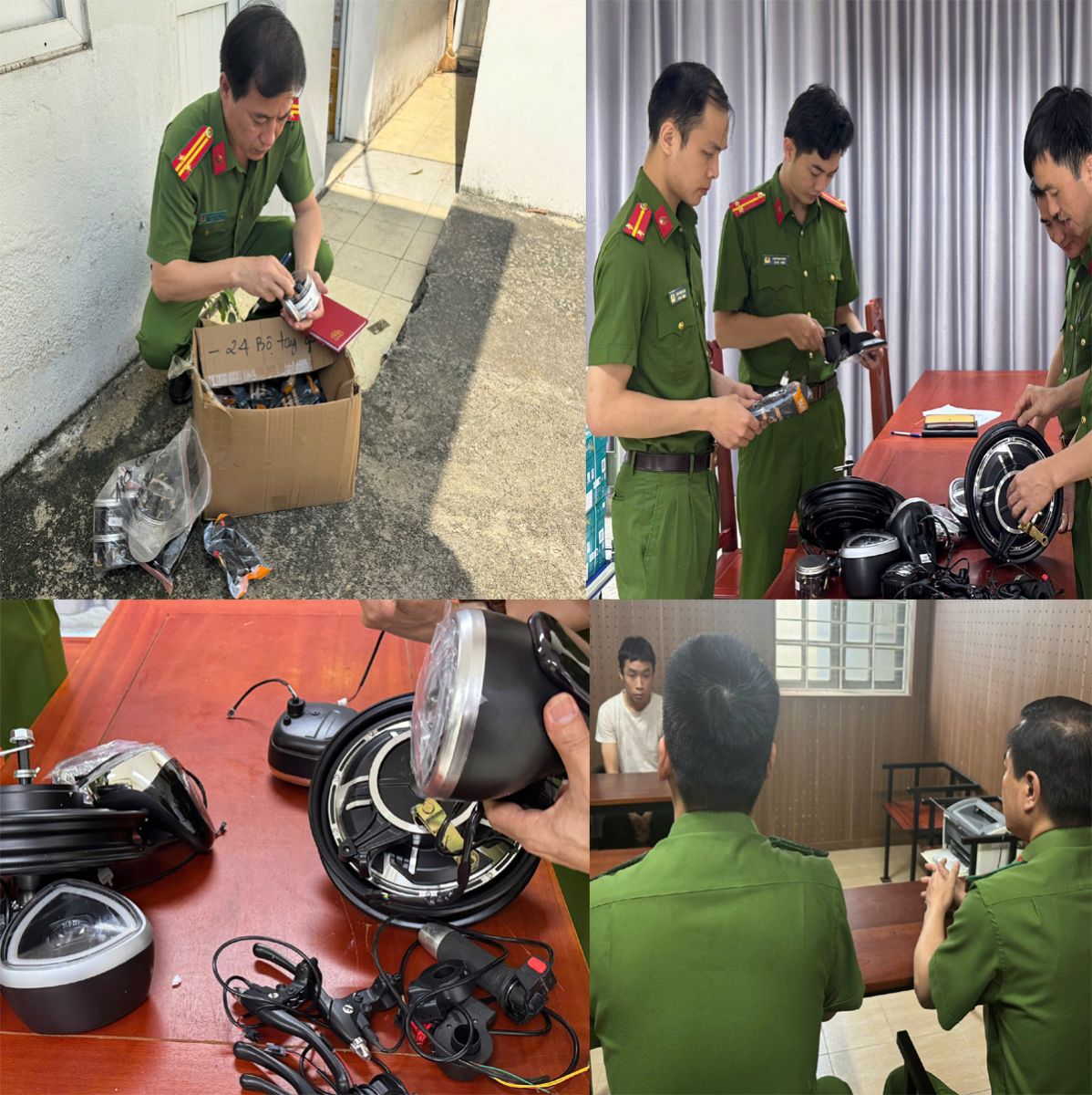 Phòng Cảnh sát kinh tế triệt phá 2 đường dây buôn lậu, vận chuyển trái phép hàng hóa
qua biên giới quy mô lớn Phòng Cảnh sát kinh tế triệt phá 2 đường dây buôn lậu, vận chuyển trái phép hàng hóa
qua biên giới quy mô lớn