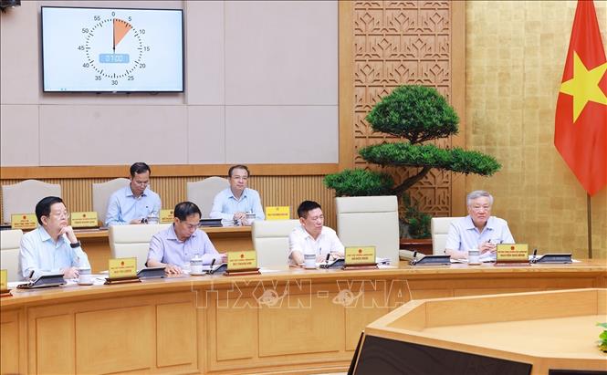 Các thành viên Chính phủ tham dự Phiên họp Chính phủ chuyên đề về xây dựng pháp luật tháng 5 năm 2025. Ảnh: Dương Giang/TTXVN Các thành viên Chính phủ tham dự Phiên họp Chính phủ chuyên đề về xây dựng pháp luật tháng 5 năm 2025. Ảnh: Dương Giang/TTXVN