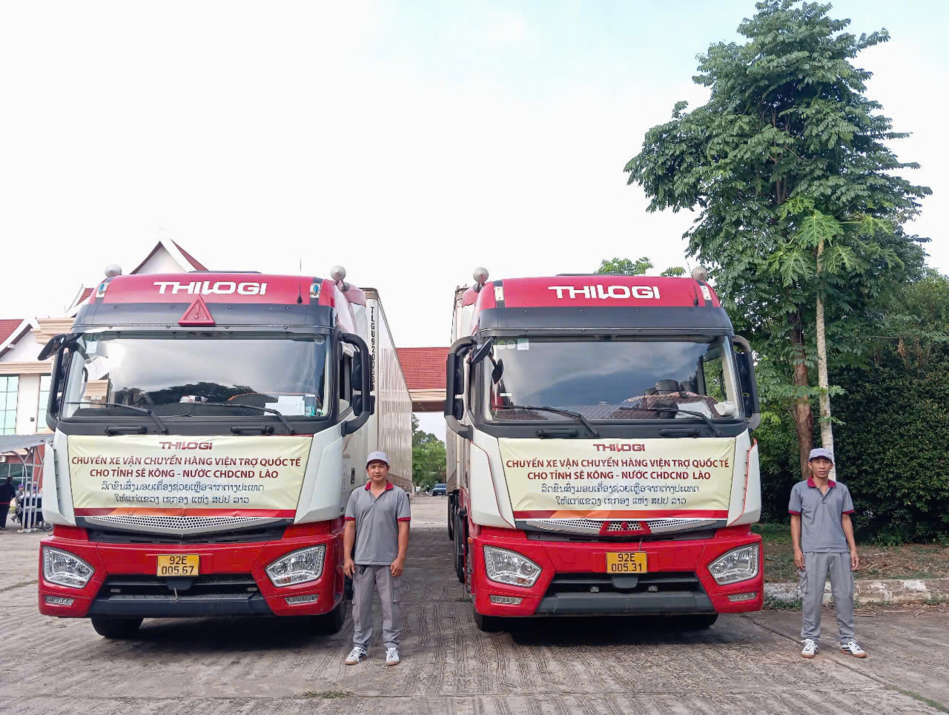 THILOGI vận chuyển hàng viện trợ quốc tế cho tỉnh Sê Kông (Lào)