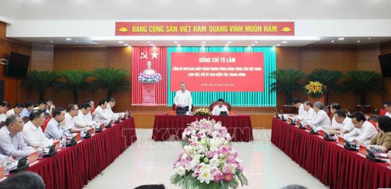 Tổng Bí thư Tô Lâm làm việc với Ủy ban Kiểm tra Trung ương