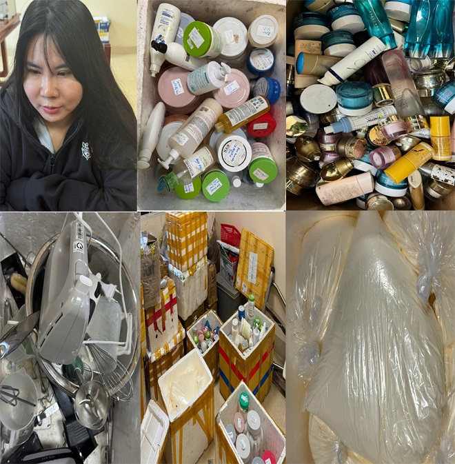 Triệt phá đường dây sản xuất, kinh doanh mỹ phẩm giả siêu lợi nhuận