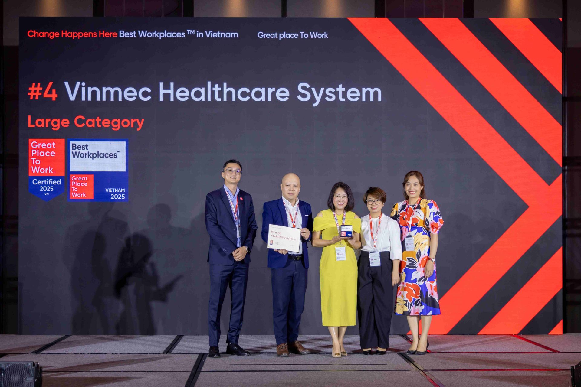 Vinmec được vinh danh trong danh sách Top 5 Nơi làm việc xuất sắc nhất Việt Nam năm 2025 do tổ chức Great Place to Work® công bố Vinmec được vinh danh trong danh sách Top 5 Nơi làm việc xuất sắc nhất Việt Nam năm 2025 do tổ chức Great Place to Work® công bố