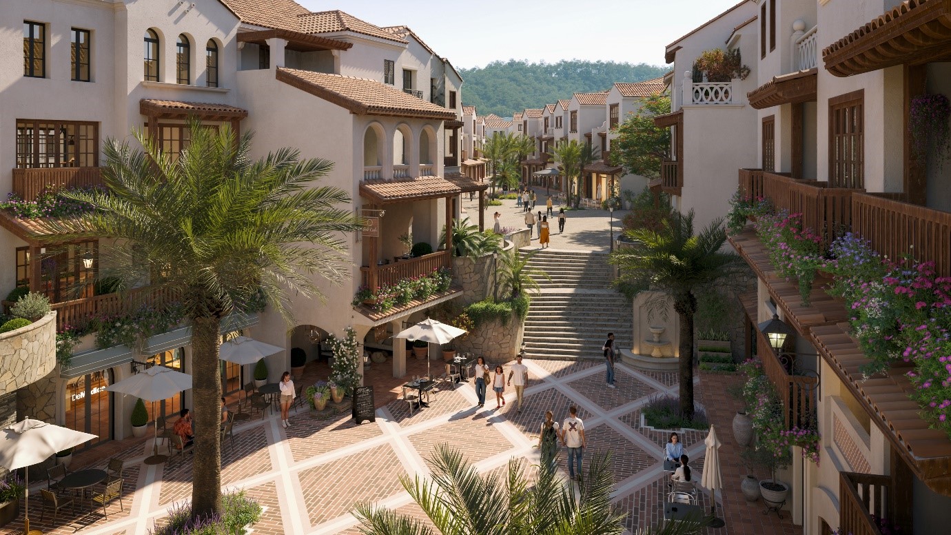 “Amor” - tức “tình yêu” trong tiếng Tây Ban Nha, được đặt tên cho 2 quảng trường điểm nhấn tại Valley Town. “Amor” - tức “tình yêu” trong tiếng Tây Ban Nha, được đặt tên cho 2 quảng trường điểm nhấn tại Valley Town.