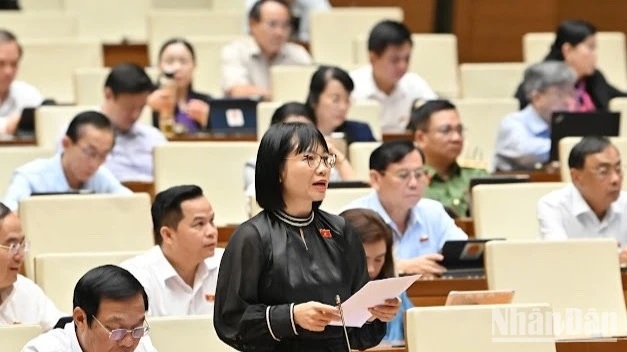 Đại biểu Nguyễn Thị Việt Nga (Đoàn Hải Dương). (Ảnh: THỦY NGUYÊN) Đại biểu Nguyễn Thị Việt Nga (Đoàn Hải Dương). (Ảnh: THỦY NGUYÊN)