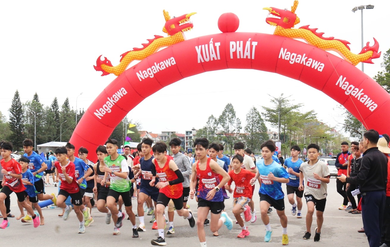 Giải chạy Nagakawa “Khoẻ để lập nghiệp và giữ nước” diễn ra vào tháng 3/2025. Giải chạy Nagakawa “Khoẻ để lập nghiệp và giữ nước” diễn ra vào tháng 3/2025.
