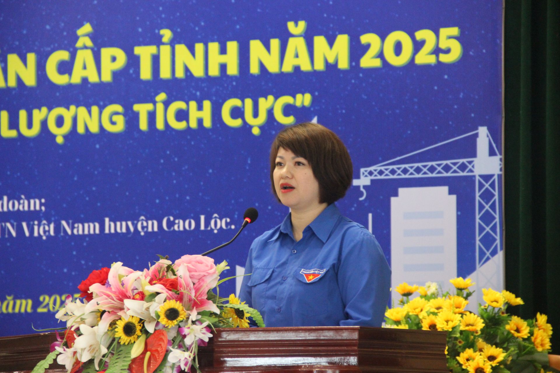 Phó Bí thư Tỉnh đoàn Lạng Sơn Lê Thùy Dung phát biểu tại chương trình