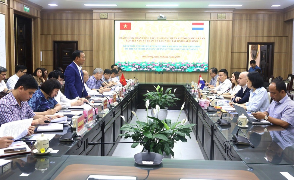 Đoàn công tác của Đại sứ quán Vương quốc Hà Lan tại Việt Nam đã có buổi làm việc với Lãnh đạo tỉnh Hải Dương