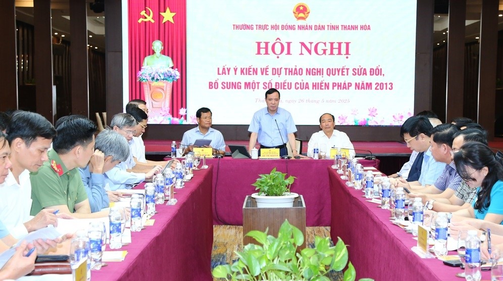 HĐND tỉnh Thanh Hóa lấy ý kiến về dự thảo Nghị quyết sửa đổi, bổ sung một số điều của Hiến pháp năm 2013