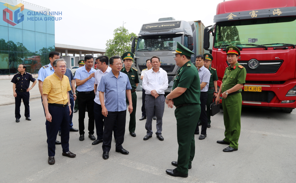 Tổ công tác cao điểm đấu tranh buôn lậu, hàng giả kiểm tra tại thành phố Móng Cái