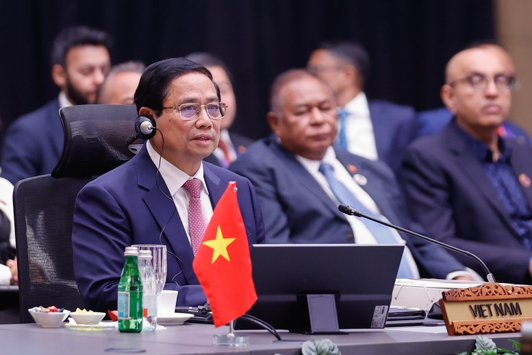 Thủ tướng Phạm Minh Chính tin tưởng rằng, chung niềm tin, cùng tầm nhìn, ASEAN sẽ vượt qua mọi biến động và bước tiếp vững mạnh - Ảnh: VGP/Nhật Bắc Thủ tướng Phạm Minh Chính tin tưởng rằng, chung niềm tin, cùng tầm nhìn, ASEAN sẽ vượt qua mọi biến động và bước tiếp vững mạnh - Ảnh: VGP/Nhật Bắc