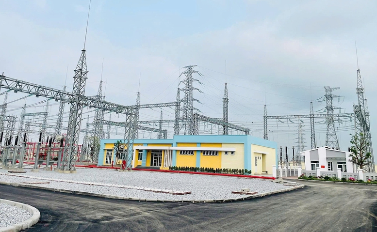 Trạm biến áp 220kV Vũ Thư vừa được đóng điện thành công- Ảnh: VGP/Toàn Thắng