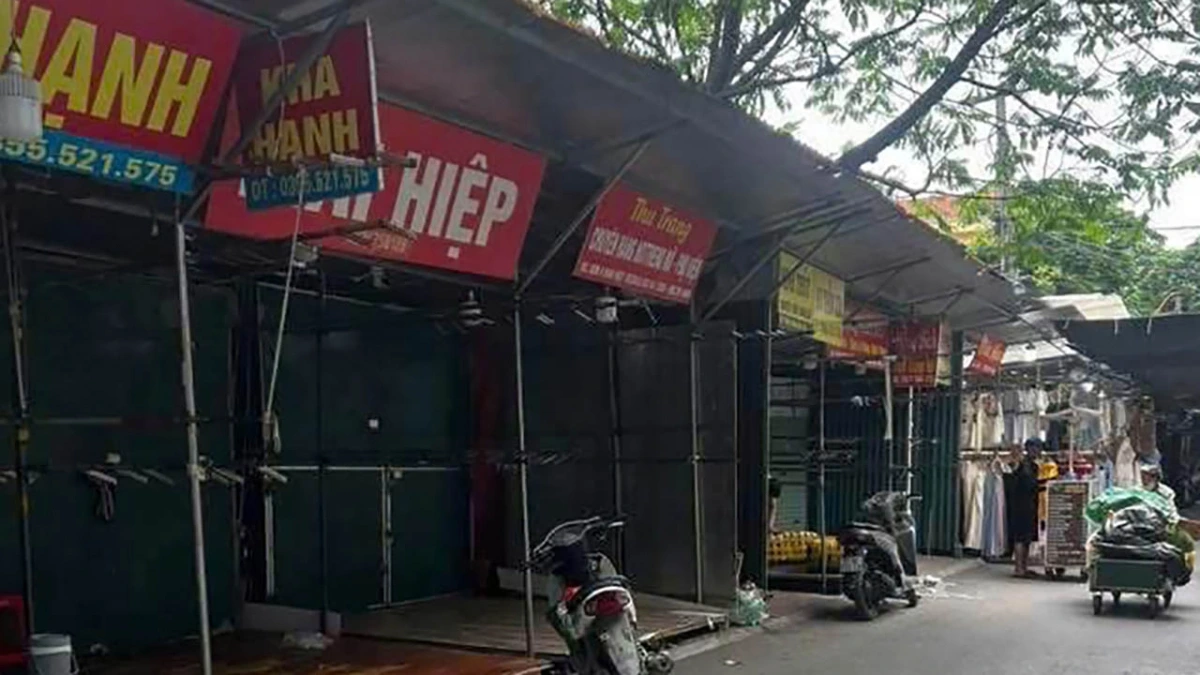Khi bị kiểm tra gắt gao, thủ phủ hàng giả, hàng nhái Ninh Hiệp "đóng cửa" toàn tập. Ảnh VOV.vn