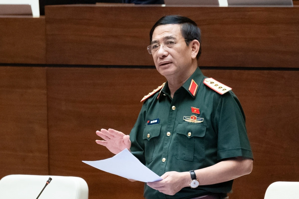 Bộ trưởng Bộ Quốc phòng, Đại tướng Phan Văn Giang. (Ảnh: Media Quốc hội)