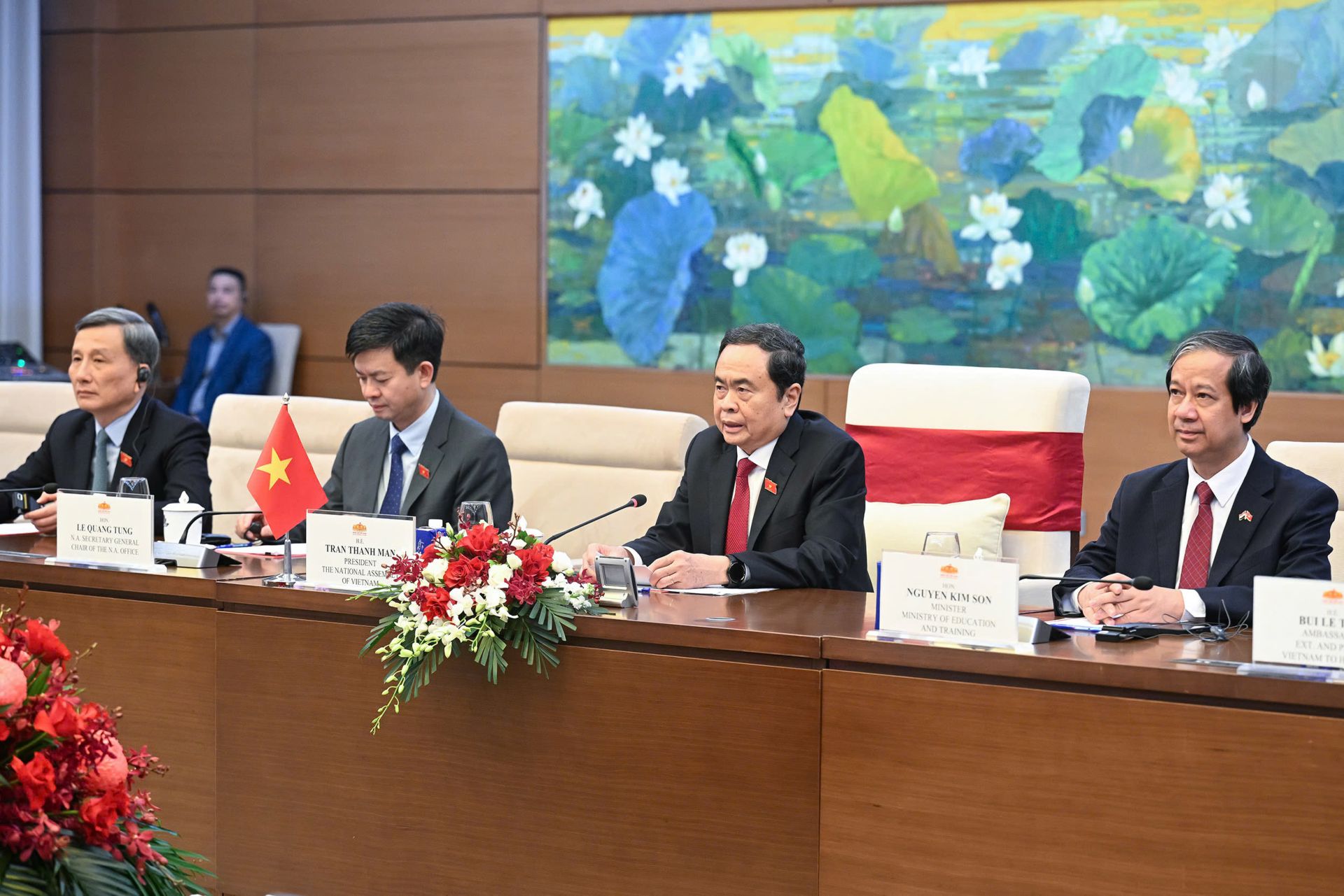 Chủ tịch Quốc hội Trần Thanh Mẫn phát biểu tại hội kiến Chủ tịch Quốc hội Trần Thanh Mẫn phát biểu tại hội kiến