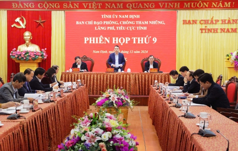 Ban Chỉ đạo phòng, chống tham nhũng, lãng phí, tiêu cực tỉnh Nam Định họp Phiên thứ 9 ngày 24/12/2025 Ban Chỉ đạo phòng, chống tham nhũng, lãng phí, tiêu cực tỉnh Nam Định họp Phiên thứ 9 ngày 24/12/2025