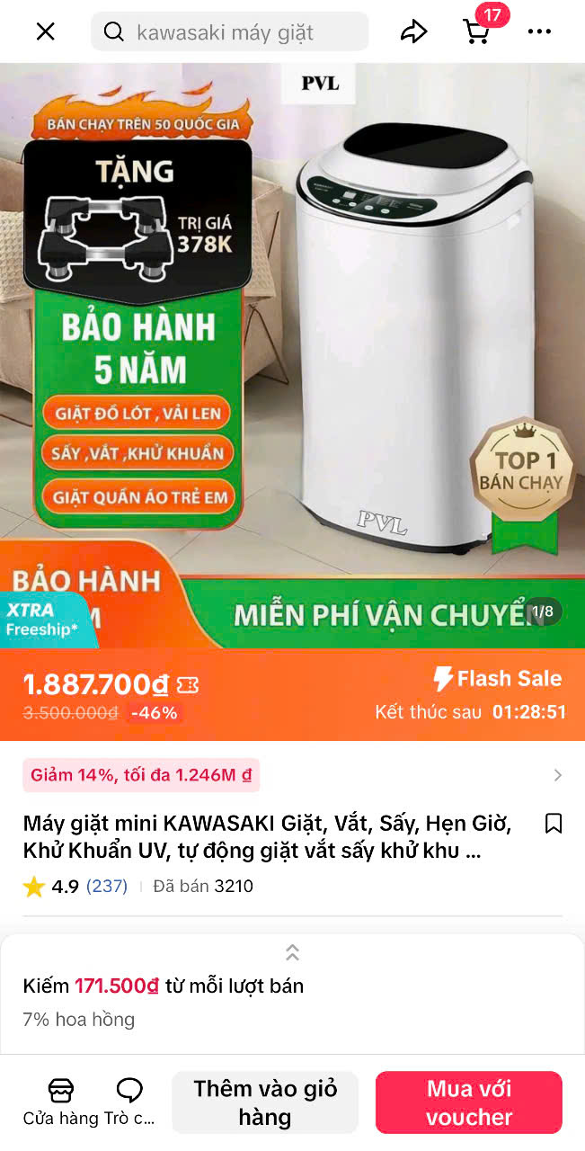 “Ma trận” hàng giả trên không gian số - Bài 1: Thâm nhập thế giới máy giặt Kawasaki giả mạo trên mạng xã hội và sàn thương mại điện tử