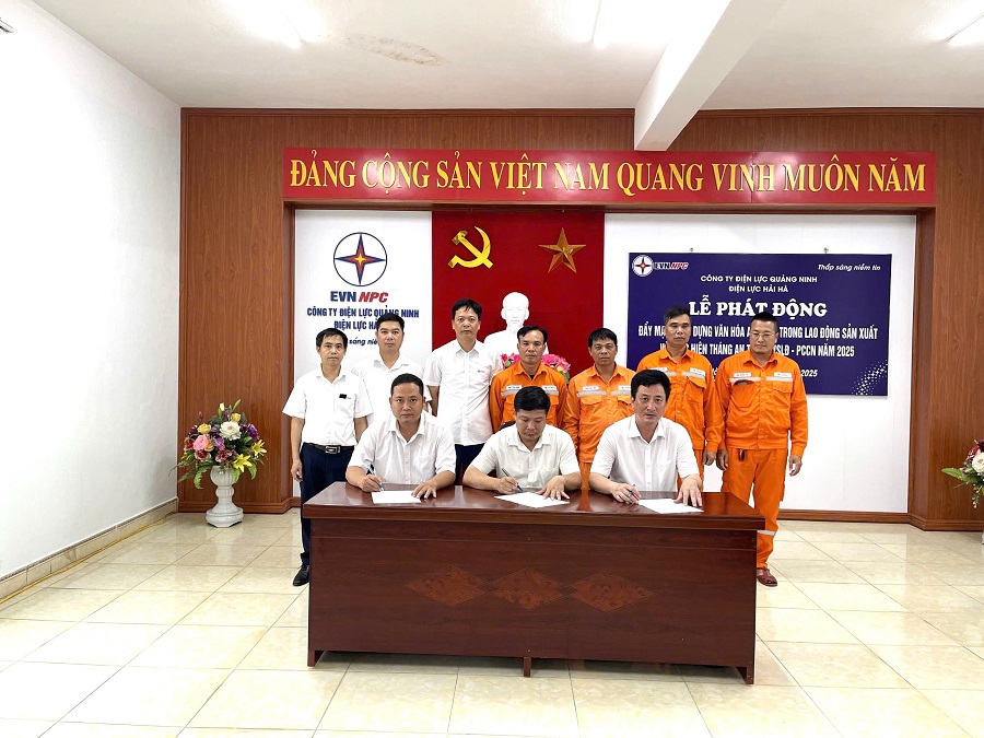 Điện lực Hải Hà đẩy mạnh xây dựng văn hóa an toàn vệ sinh lao động và phòng chống cháy nổ