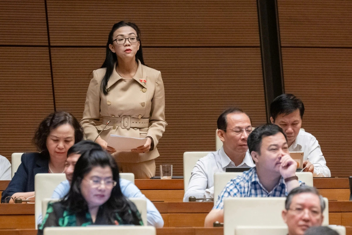 Đại biểu Trịnh Thị Tú Anh (Đoàn Lâm Đồng). Ảnh: Quốc hội
