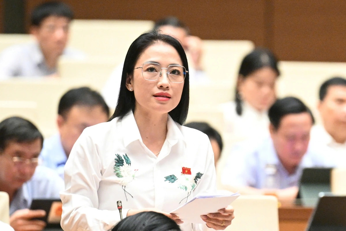 Đại biểu Trần Khánh Thu (Đoàn Thái Bình). Ảnh: Quốc hội