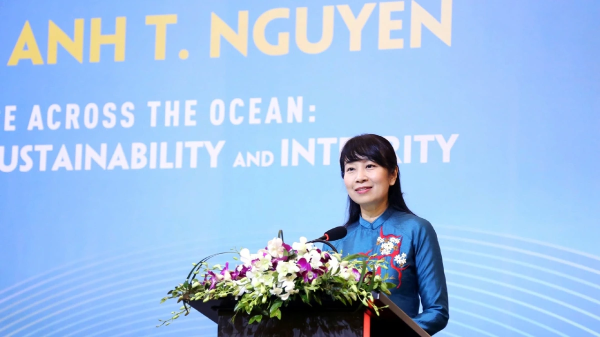 Phó Giáo sư, TS Nguyễn Thị Lan Anh, Phó Giám đốc Học viện Ngoại giao, ứng cử viên của Việt Nam vào vị trí Thẩm phán Toà án Luật biển quốc tế (ITLOS) nhiệm kỳ 2026-2035 - Ảnh: Bộ Ngoại giao