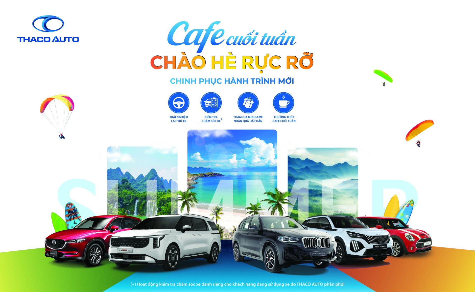 Chuỗi sự kiện “Cafe cuối tuần” được tổ chức tại hệ thống showroom THACO AUTO trên toàn quốc Chuỗi sự kiện “Cafe cuối tuần” được tổ chức tại hệ thống showroom THACO AUTO trên toàn quốc