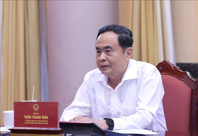 Chủ tịch Quốc hội Trần Thanh Mẫn phát biểu. Ảnh: Lâm Khánh/TTXVN