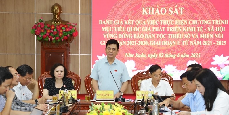 Hội đồng Dân tộc của Quốc hội khảo sát việc thực hiện Chương trình 1719 tại Thanh Hóa