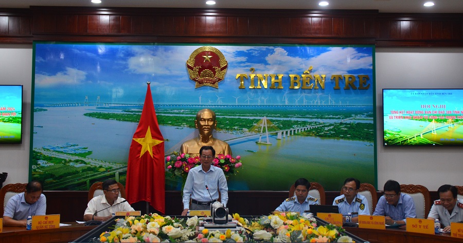 Ông Nguyễn Minh Cảnh – PCT. UBND tỉnh – Trưởng BCĐ 389 tỉnh phát biểu kết luận Hội nghị