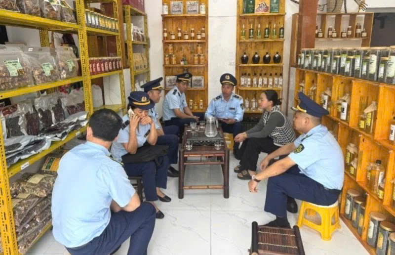 Chi cục Quản lý thị trường tỉnh Hà Giang kiểm tra cơ sở sản xuất rượu không có giấy phép tại huyện Quản Bạ.