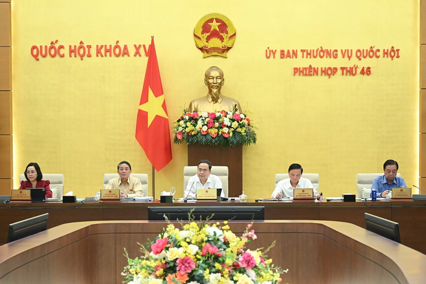 Chủ tịch Quốc hội Trần Thanh Mẫn chủ trì phiên họp. Ảnh: CÔNG QUỐC Chủ tịch Quốc hội Trần Thanh Mẫn chủ trì phiên họp. Ảnh: CÔNG QUỐC
