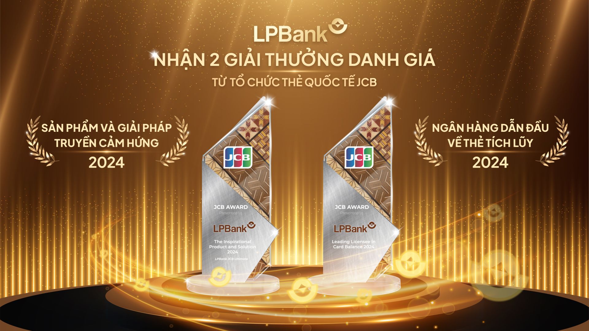Ngân hàng Lộc Phát (LPBank) nhận cú đúp giải thưởng danh giá từ Tổ chức Thẻ quốc tế JCB