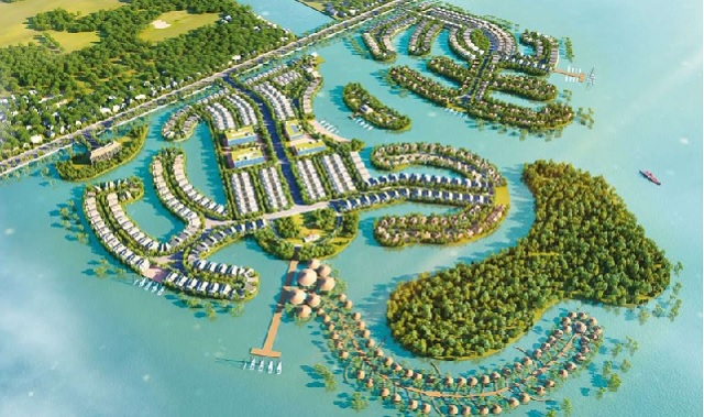 Phối cảnh khu du lịch sinh thái và biệt thự Đầm Thị Nại. Ảnh: VH