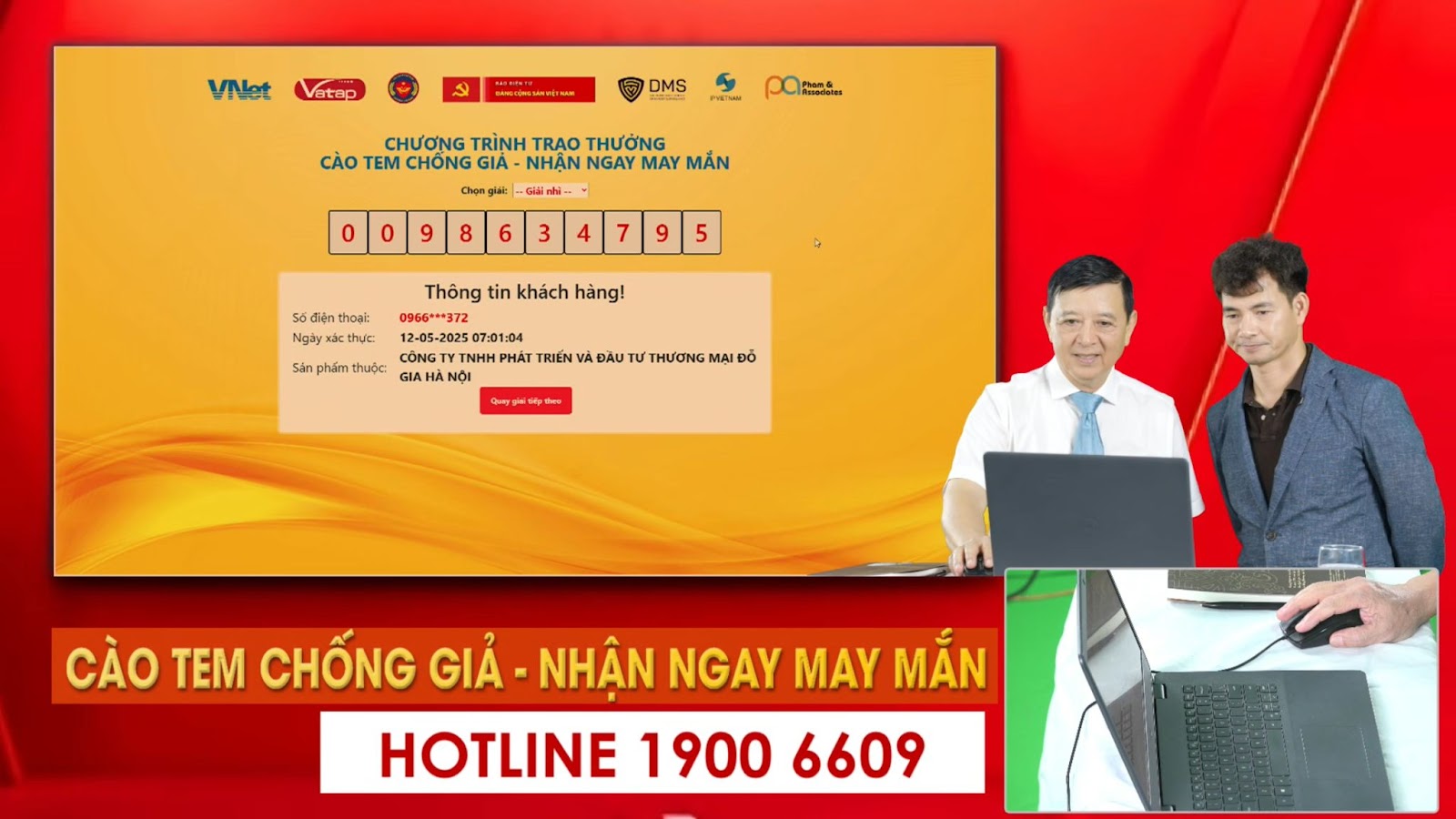 Ông Nguyễn Đăng Sinh - Chủ tịch Hiệp hội Chống hàng giả và bảo vệ thương hiệu Việt Nam tham gia quay thưởng tại Chương trình Ông Nguyễn Đăng Sinh - Chủ tịch Hiệp hội Chống hàng giả và bảo vệ thương hiệu Việt Nam tham gia quay thưởng tại Chương trình