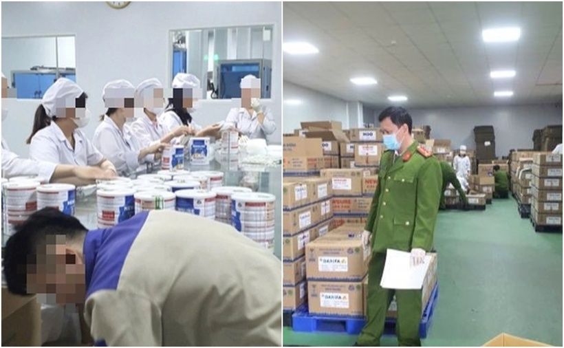 Hàng nghìn hộp sữa bột giả các loại bị thu giữ để phục vụ điều tra