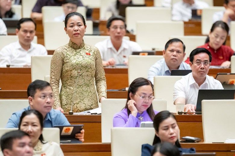 Đại biểu Nguyễn Thị Thu Dung (đoàn Thái Bình) kiến nghị