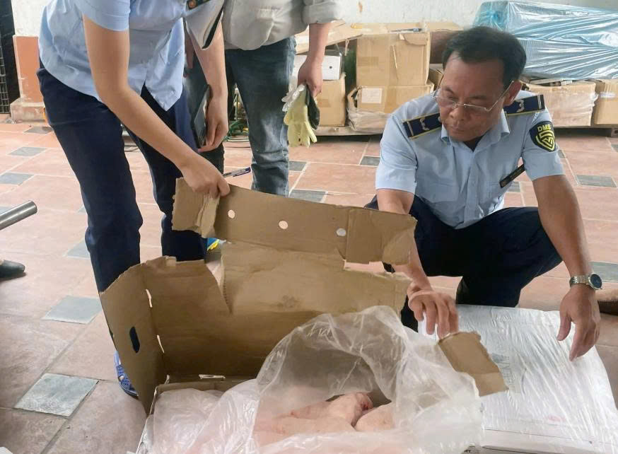 Lực lượng chức năng tiếng hành thư giữ tang vật Lực lượng chức năng tiếng hành thư giữ tang vật