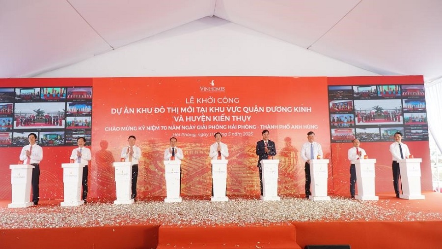 Vinhomes Golden City, khởi công ngày 11/5/2025, sở hữu vị trí “cổng vàng” tâm điểm giao thương tại cửa ngõ Đông Nam TP. Hải Phòng