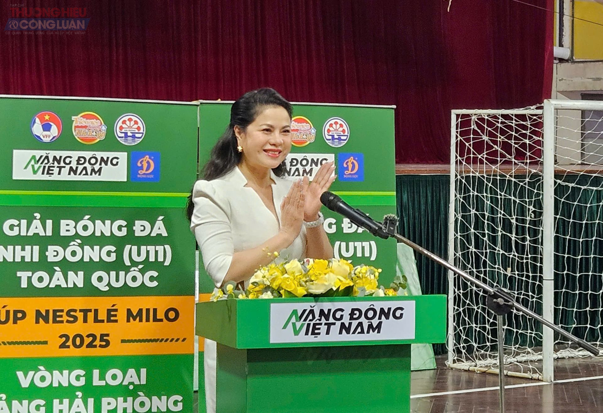 TS. Trần Thị Hoàng Mai - Giám đốc Sở Văn hóa, Thể thao và Du lịch Hải Phòng phát biểu tại buổi lễ