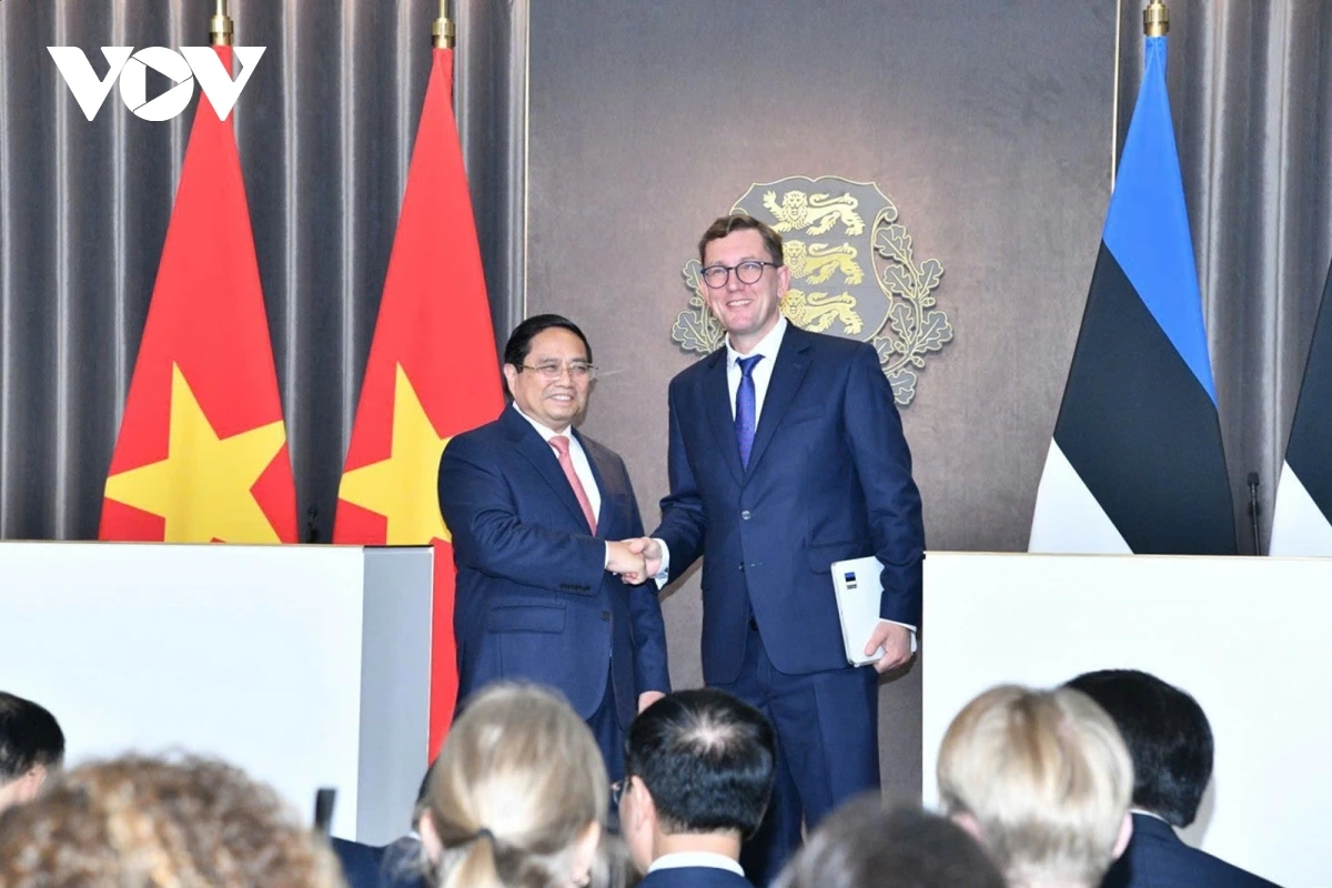Thủ tướng Phạm Minh Chính và Thủ tướng Cộng hoà Estonia Kristen Michal
