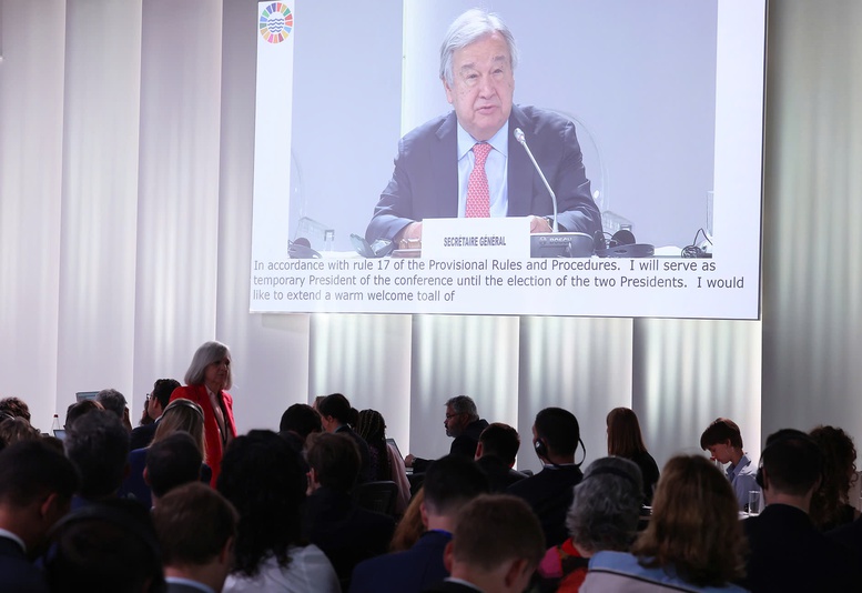 Tổng Thư ký Liên hợp quốc Antonio Guterres phát biểu tại phiên khai mạc - Ảnh: TTXVN