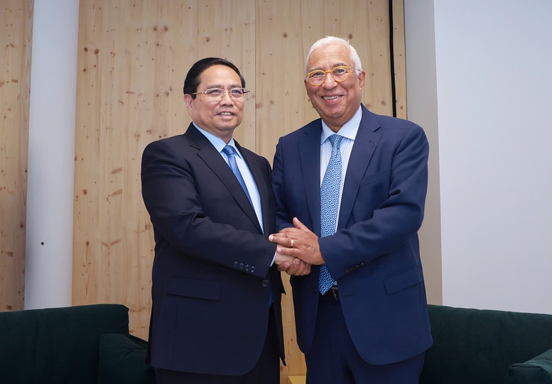 Thủ tướng Chính phủ Phạm Minh Chính gặp Chủ tịch Hội đồng Châu Âu Antonio Costa - Ảnh: VGP/Nhật Bắc Thủ tướng Chính phủ Phạm Minh Chính gặp Chủ tịch Hội đồng Châu Âu Antonio Costa - Ảnh: VGP/Nhật Bắc
