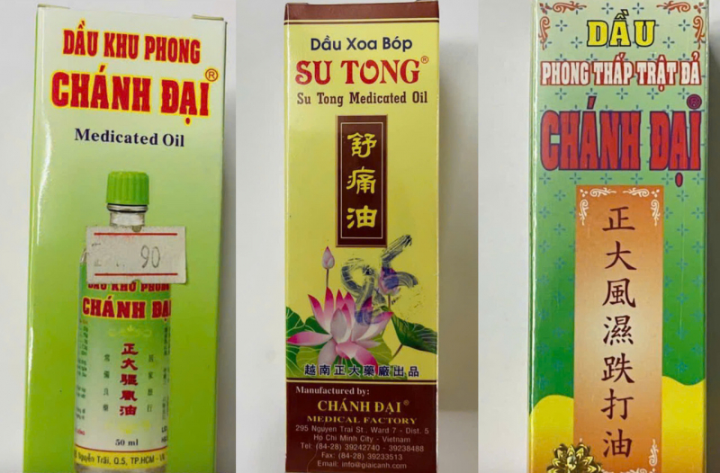Cần Thơ thông báo cấm kinh doanh 3 sản phẩm dầu gió