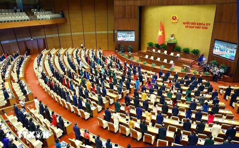 Toàn cảnh phiên họp, đợt 1, Kỳ họp thứ 9, Quốc hội khóa XV. Ảnh quochoi.vn