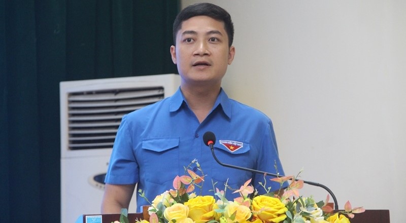 PGS, TS Đoàn Văn Trường, Phó Bí thư Tỉnh đoàn Thanh Hóa phát biểu tại chương trình.