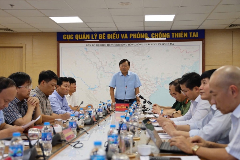 Thứ trưởng Bộ Nông nghiệp và Môi trường Nguyễn Hoàng Hiệp phát biểu chỉ đạo tại cuộc họp. Ảnh: Việt Hà