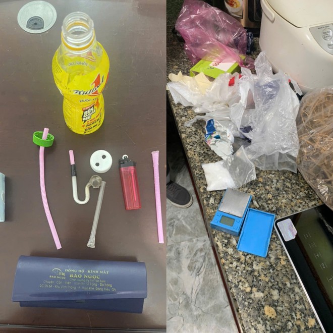 Ma túy và dụng cụ sử dụng ma túy thu giữ tại nhà các đối tượng Ma túy và dụng cụ sử dụng ma túy thu giữ tại nhà các đối tượng