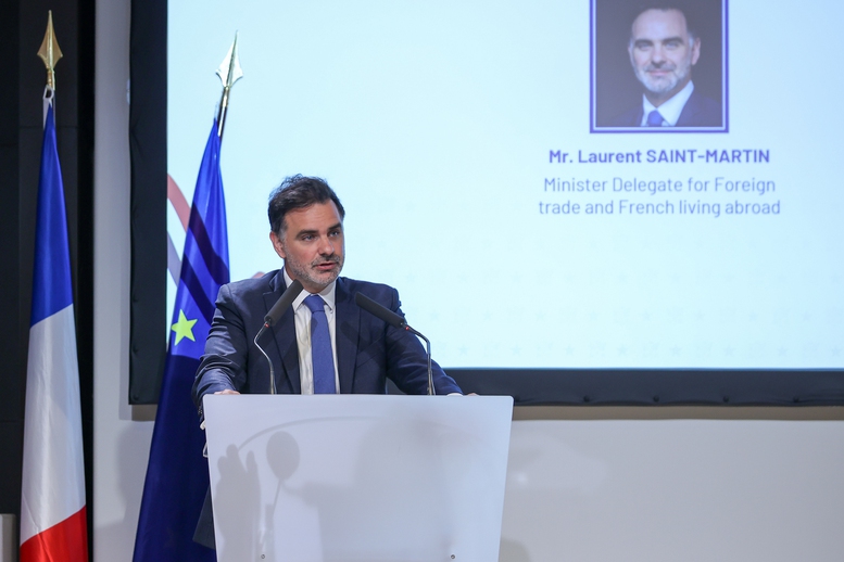 Ông Laurent Saint-Martin, Bộ trưởng đặc trách ngoại thương, Bộ Ngoại giao Pháp nhấn mạnh Thủ tướng Phạm Minh Chính hết sức quyết liệt trong lĩnh vực phát triển kinh tế, cũng như thúc đẩy hợp tác kinh tế giữa hai nước - Ảnh: VGP/Nhật Bắc