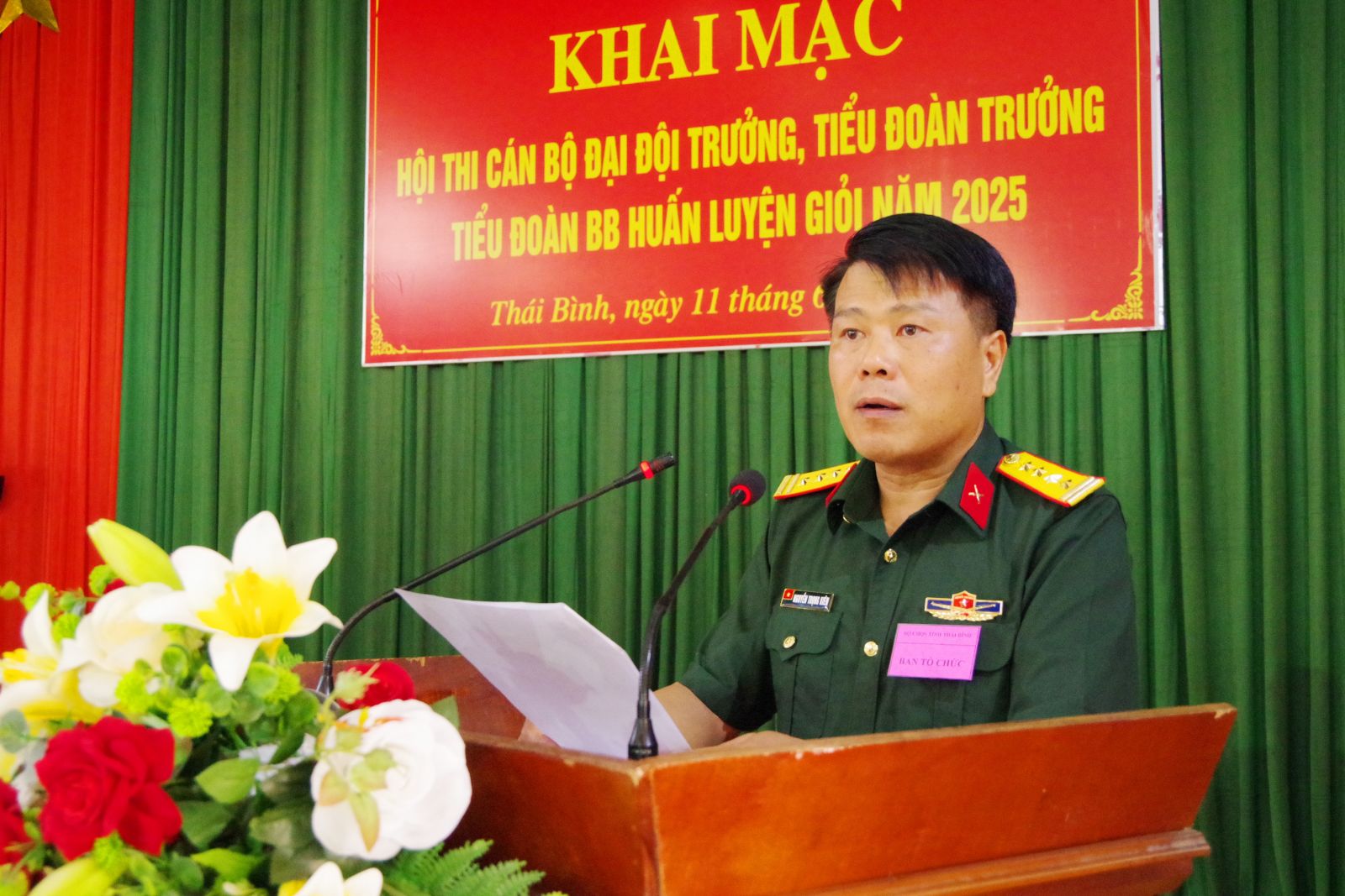 Thái Bình: Khai mạc hội thi cán bộ đại đội trưởng, tiểu đoàn trưởng huấn luyện giỏi năm 2025