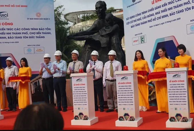 TP. Hồ Chí Minh: Khởi công dự án chiếu sáng mỹ thuật kiến trúc các công trình bảo tồn