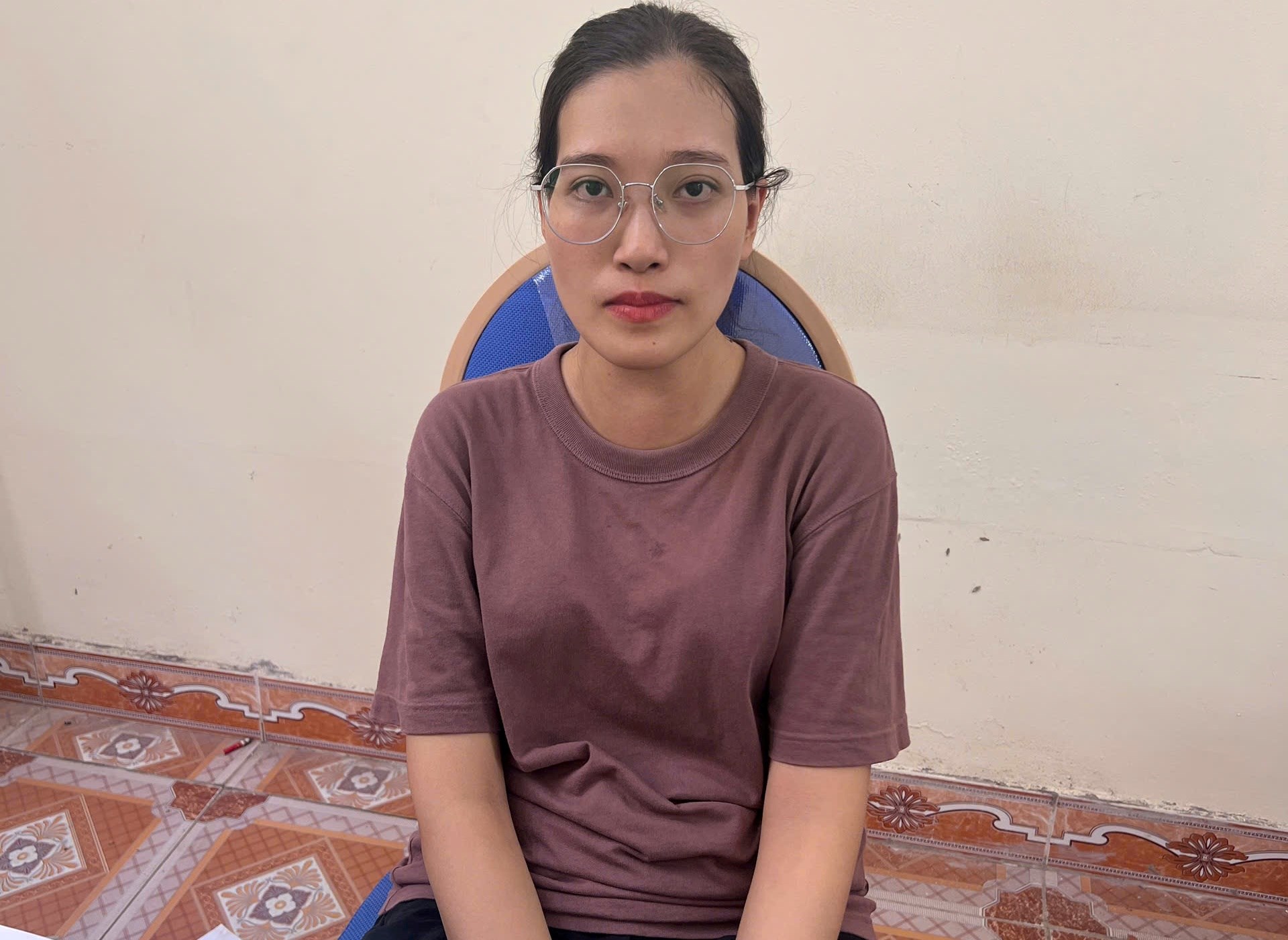 Đối tượng Nguyễn Thị Thoa tại Công an xã Tam Cường